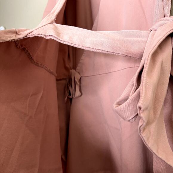 Mien Kindred Wrap Dress Women Medium Pink Party MADE USA Designer Lagenlook Boho - Picture 8 of 10